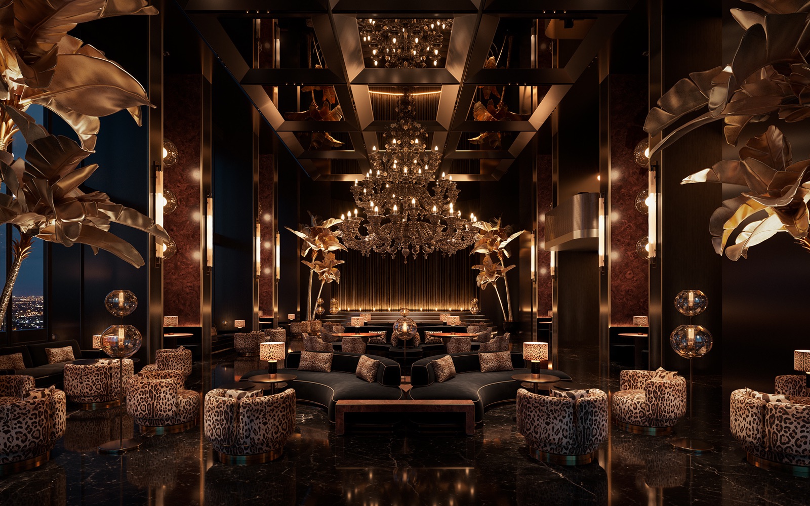 888 Brickell — 5,000 sf event space with stage, private terrace, and chef's kitchen.